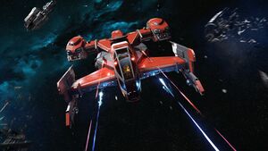 Die Drake Interplanetary Cutlass Red im Gefecht (de)